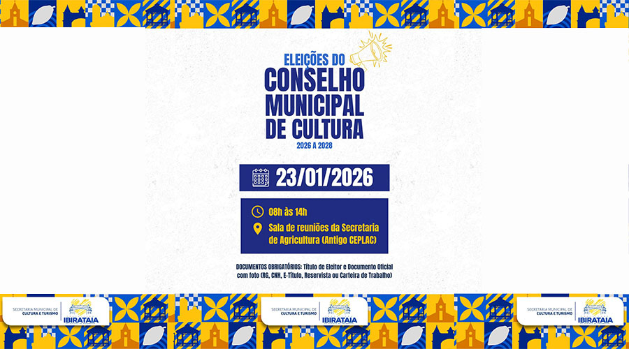 Eleição do Conselho Municipal de Política Cultural de Ibirataia define candidatos para o mandato 2026–2028