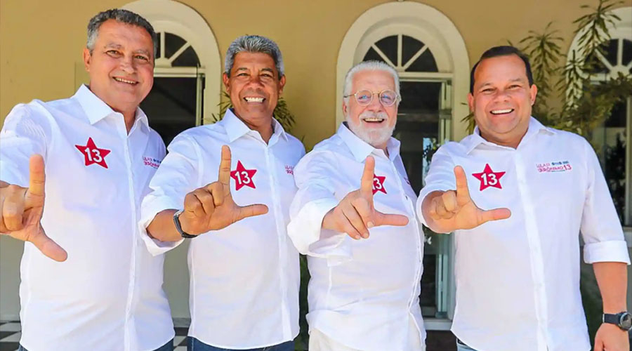 PT define chapa majoritária para 2026 na Bahia: Jerônimo, Geraldo Jr., Wagner e Rui Costa